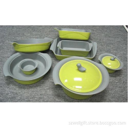 Bakeware Set with Pie Dish, Pizza Pan, Ramekin, Tureen